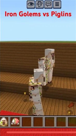 Iron Golems vs Piglins who wins ? #shorts