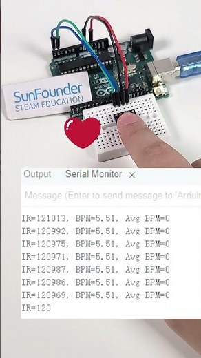 Monitoring Heart Rate Using Arduino & MAX30102 #arduino #electronics #programming #stemlife