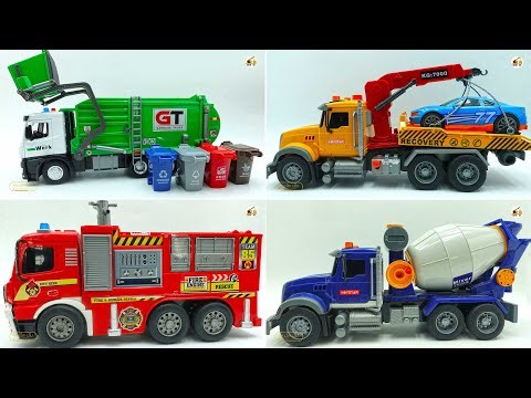 Cranes, trucks, dump trucks, concrete mixers, garbage trucks,fire trucks, excavators,Review toy cars