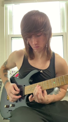 Practicing four string sweeps. #metalcore #guitar #guitarcover #musician #music