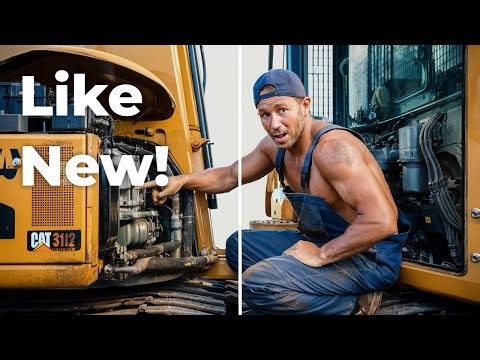 100 Year Old CAT 312 Excavator Restoration