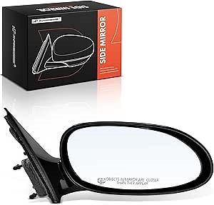 A-Premium Passenger Side Power Door Mirror - Compatible with Buick LaCrosse, Allure, 2005 2006 2007 2008 - Non-Heated, Non-Folding, Black Outside Rear View Mirror - Replace# 15886518