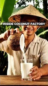 Coconut Milk Transformation in 1 Minute – From Tree to Bottle!