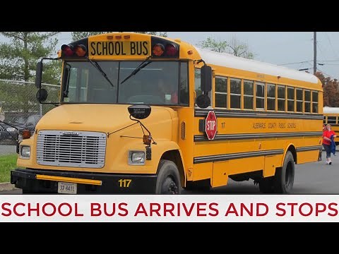 School Bus Arrives |Bus slows down and stop|Bus arriving|Think Sound effect