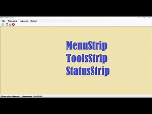 Tutorial Desain Menu Utama dengan MenuStrip, ToolsStip, dan StatusStrip Visual Basic 2010