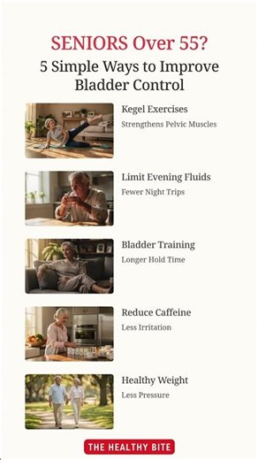 SENIORS Over 55? 5 Simple Ways to Improve Bladder Control #seniorhealth #seniorhealthtips