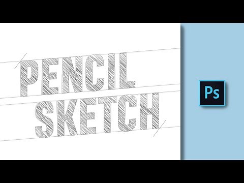 How To Create Pencil Drawing Sketch Effect In Photoshop | Text Pattern - Graphic Design Tutorial