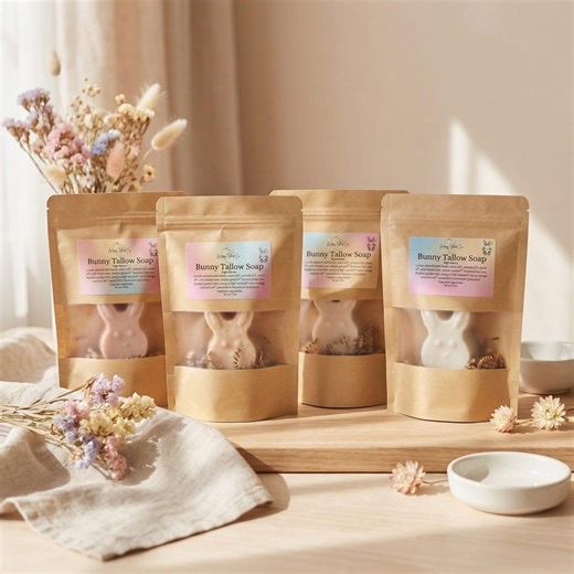 Bunny Tallow Soap | Natural Moisturizing Bar, Easter Gift - Etsy