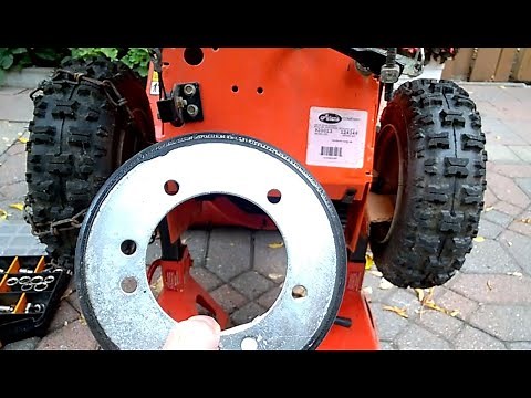 Snow blower friction disc replacement without removing the wheels Ariens