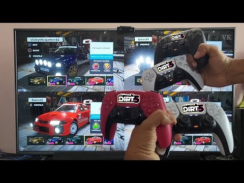 Dirt 5 - How to Add upto 4 Local Players & Join Split Screen in PS5 / PS4?