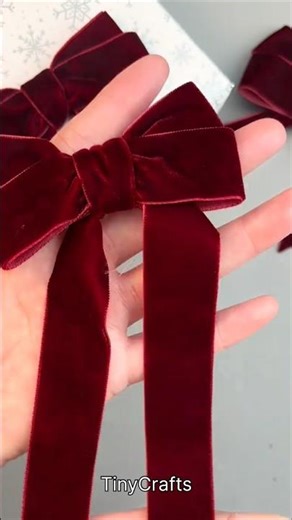 How to Make a Perfect Velvet Bow in Seconds! 🎀
