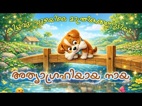 അത്യാഗ്രഹനായയുടെ കഥ | The Greedy Dog Story in Malayalam | Moral Story for Kids