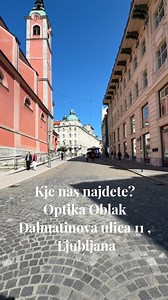 Optika Oblak vas pričakuje v središču Ljubljane! 👓✨ ✨ Poskrbite za svoj vid z natančnimi meritvami in individualnim pristopom našega strokovnjaka, dr. Emila Oblaka. 💡 Specializirani smo za zahtevnejše primere, kot so visoke dioptrije in astigmatizem. Sodelujemo z vrhunskimi blagovnimi znamkami korekcijskih okvirjev in stekel. 𝐏𝐫𝐢𝐝𝐢𝐭𝐞 𝐧𝐚 𝐃𝐚𝐥𝐦𝐚𝐭𝐢𝐧𝐨𝐯𝐨 𝟏𝟏 𝐢𝐧 𝐬𝐢 𝐩𝐨𝐝𝐚𝐫𝐢𝐭𝐞 𝐣𝐚𝐬𝐧𝐞𝐣𝐬̌𝐢 𝐩𝐨𝐠𝐥𝐞𝐝 𝐧𝐚 𝐬𝐯𝐞𝐭! 👁️ Preglede vida izvajamo vsak torek in petek me