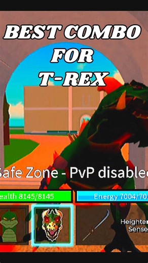 🔥BEST COMBO FOR T-REX😈#blox fruit