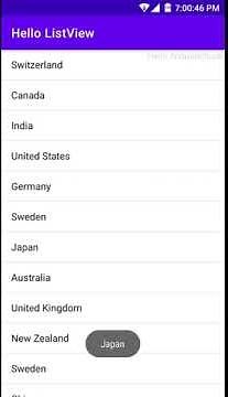 Android ListView with ArrayAdapter - Output | Android Studio Tutorial For Beginners | Kotlin & Java