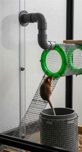 Shocking! Mouse thought food inside pipe, ended up in a wild escape