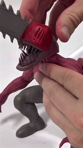 I Made a Chainsaw Monster from Clay 🪚🔥