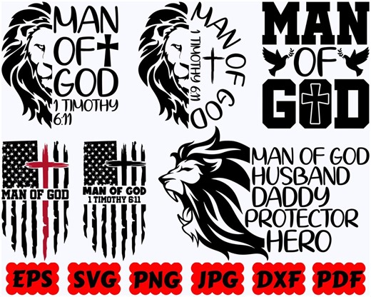 Man of God SVG | God SVG | Jesus SVG | Christian Svg | Religious Svg | Cut Files for Cricut & Silhouette | Svg Eps Dxf Png Jpg Pdf - Etsy