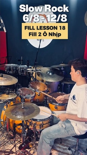 Drum Fill Lesson 18 - 6/8 - 1/2 Time signatures #drums #drumlesson #drummer #drumfills #học_trống