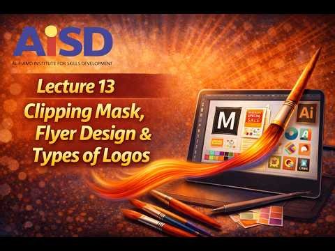 Clipping Masks,flyer design & types of logos #illustratortutorial #illustrator @AiSD-HC