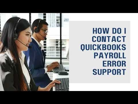 How Do i Contact Intuit QuickBooks Payroll Error Support
