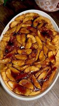 Apple brioche Bread Pudding with brandy sauce #foodshorts #homebaking #baking