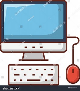 Computer Vector Flat Colour Icon Stock Vector (Royalty Free) 1870941670 | Shutterstock