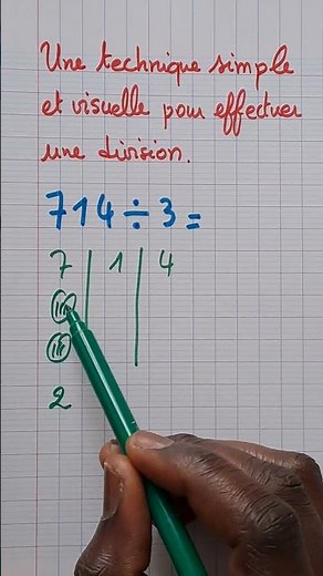 Voici une technique simple et visuelle pour effectuer une division