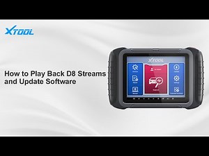 XTOOL Product Function Demo - How to Play Back D8 Streams and Update Software