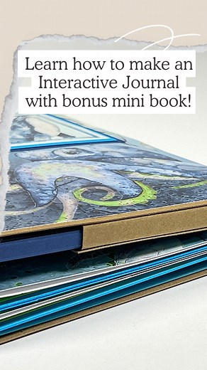 Learn more about how you can transform any page kit into this beautiful and unique Interactive Journal. Visit the Club Scrap blog for details. https://clubscrap.com/a/blog/under-the-sea-interactive-journal #handmade #handmadebook #diy #diygifts #minibook #minialbum ##handmadegifts | Club Scrap