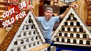 This awesomely huge martin box was made only using fence pickets! This build would be more of a home decor item. For those that are interested in making money with woodworking, I've made and sold several of these over the years and is always a crowd favorite. Full build on my YT page and the build plans are available in my Etsy shop! #creativewoodworking #maker #woodworking #peech #build #howto #homedecor #carpentry #makemoneywoodworking #wood #carpentrylife #woodworkingtools #birdhouse #martinb