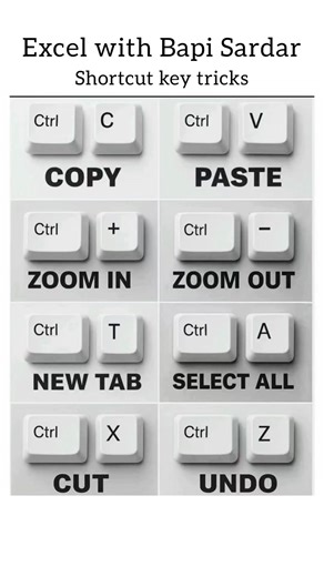 3K views · 26 reactions | Shortcut key tricks 樂 | Basic to Advanced Excel Shortcuts | #exceltipsandtricks #ExcelProductivity #excelhacks #excelshortcuts #spreadsheet #microsoftexcel #shortcutkeytricks #learnexcel #excelformulasandfunction | learn Excel with Bapi Sardar | Facebook