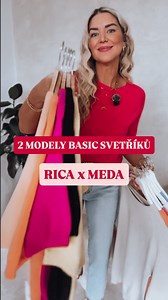 Naše oblíbené basic svetry 🥰🥰 RICA a MEDA 🥹🌸 Mas radši krátký nebo dlouhý rukáv? 🌈🌷💚 | Yes, I am Fashion