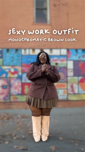 22K views · 308 reactions | Clockin in and showin out  #workwear #fashion #curvy #plussize #fallfashion | Ellie Mariyo | Facebook