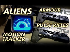 ALIENS ARMOUR, MOTION TRACKER, AND PULSE RIFLE COMPARISON