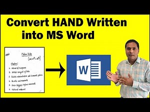 Handwriting notes to ms word | Convert Hand Written Notes into MS Word
