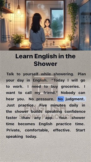 Learn English in the Shower | English Reading and Listening Practice #englishforbeginners #english