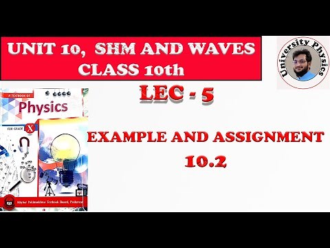 Class 10 physics kpk textbook board | Example and assignment 10.2 | Simple harmonic motion and waves