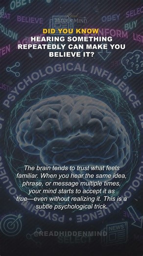 How Repetition Quietly Controls Your Mind 🧠 | #psychologyfacts