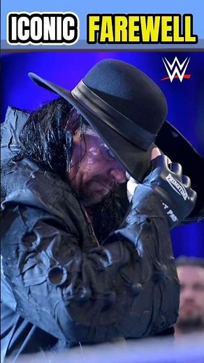 Undertaker's Iconic Goodbye 😢 #wwe #undertaker #sad #shorts