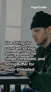 Key Differences Between String, StringBuilder, and StringBuffer in Java Interviews #java #code