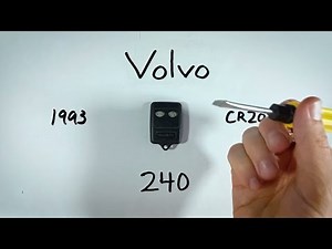 Volvo 240 Key Fob Battery Replacement (1993)