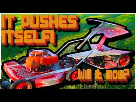 Rare! 1960s Whiz-Mow Rider Self-Propelled Mower Revival!