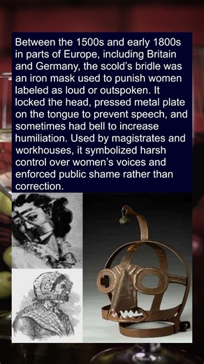 Scold’s Bridle 1500s–1800s Iron Mask Used to Silence and Humiliate Women
