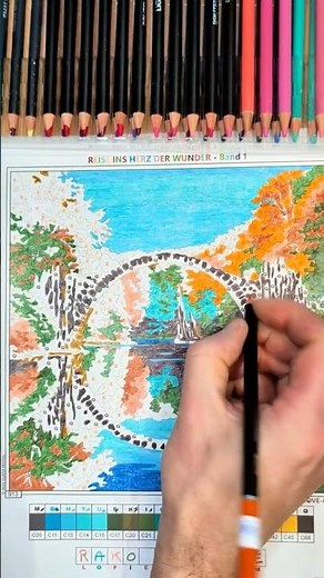 Coloriage mystère pour se détendre #rakotzbrucke
