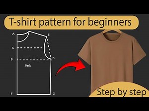 How to Draft a T-Shirt Pattern for Beginners | Easy T-Shirt Pattern Making Tutorial Step-by-Step