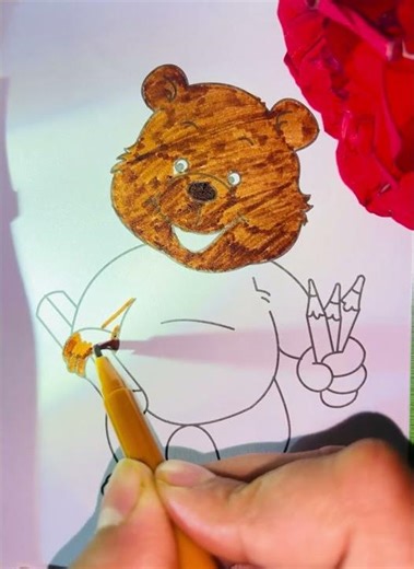 How to draw a cute bear | Step by step drawing for kids