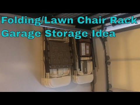 Folding/Lawn Chair Rack Garage Storage Ideas Wall Mounted/Hanging