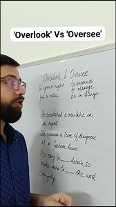 Difference between overlook and oversee | Confusing words | Explained in Hindi . . #overlook #oversee #confusingwords #dailyusesentences #dailyuseenglishsentences #dailyuseenglish #englishgrammar #pronunciationtips #phrasalverbs #basicenglish #ieltsvocabulary #ielts #englishforhindispeakers #englishspeaking #englishpronunciation #englishlearning #onlineenglishteacher #spokenenglish #speakingenglish #reelsindia #reelstrending #trending #englishgrammartips #learnenglish #englishvocabulary | Englis