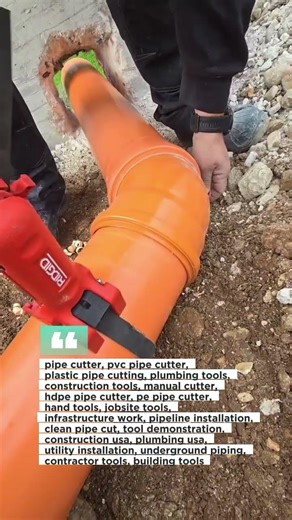 Cutting Large Pipes Cleanly in Seconds #construction #plumbing #tools